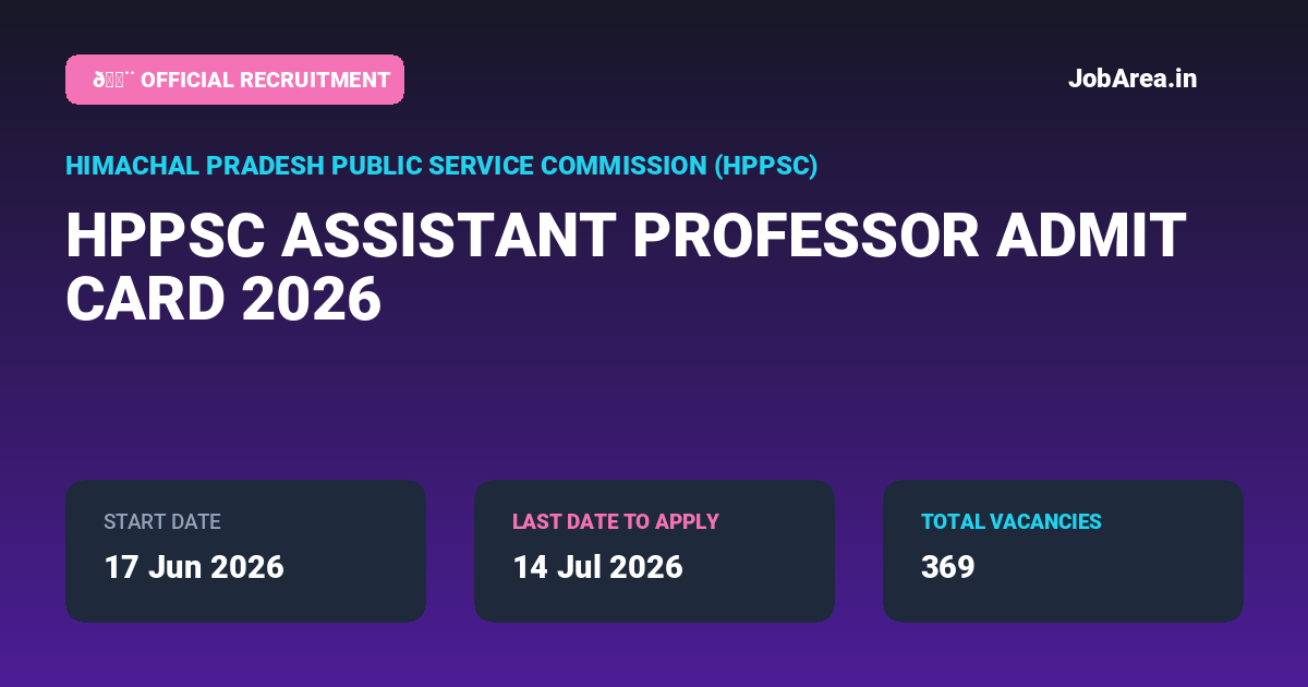 assistant professor admit card
